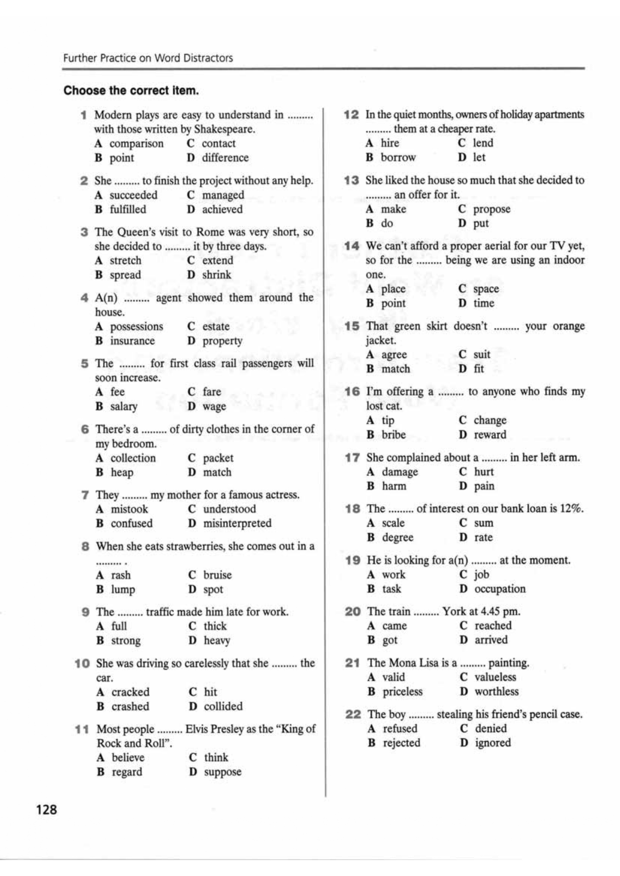 [tailieudieuky.com] Futher Practice on Word Distrators, Key word transformations and Word Formatio - Level B2 - with key_page-0002