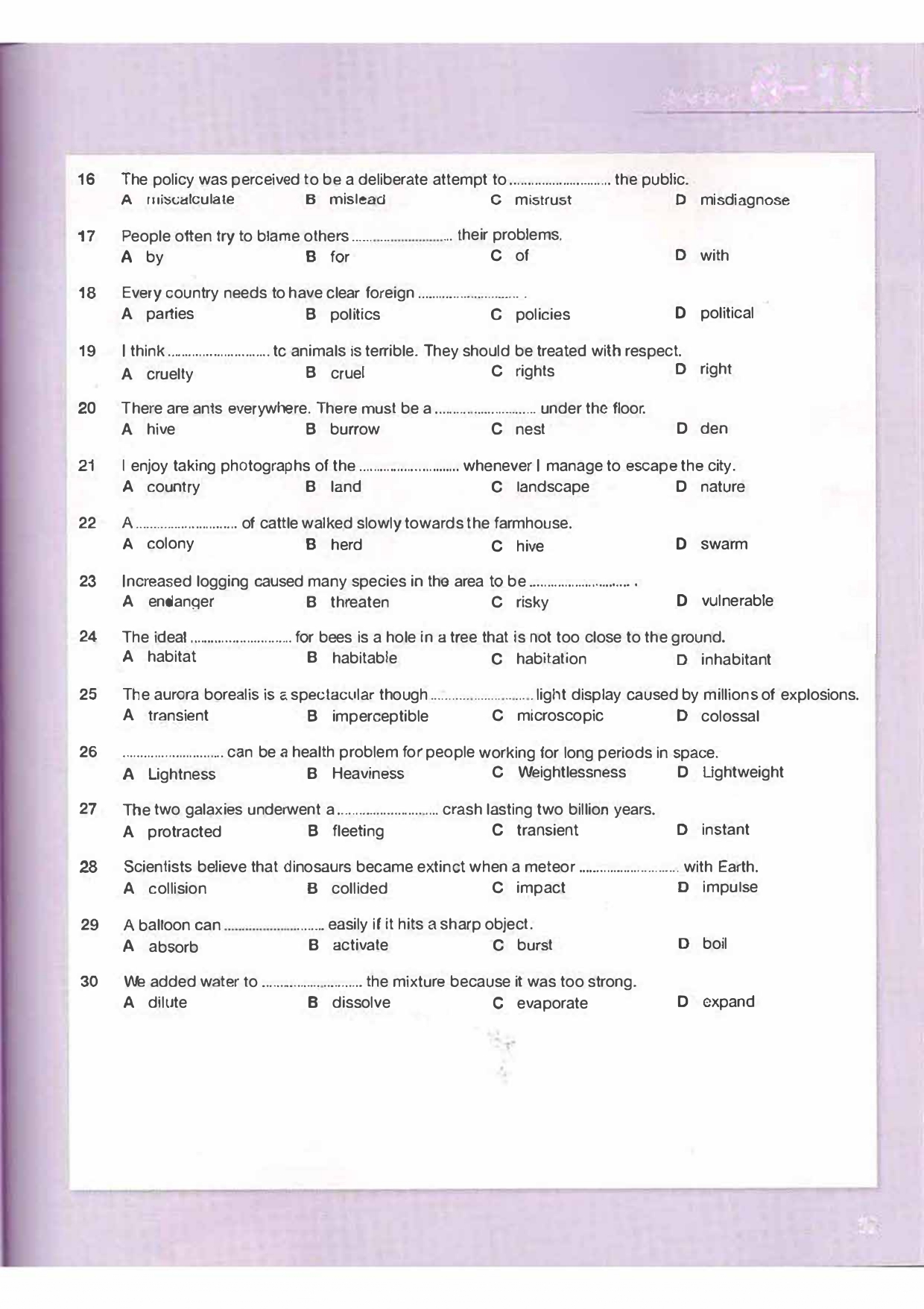 [tailieudieuky.com] Vocabulary tests for gifted students with key (13 pages)_page-0004