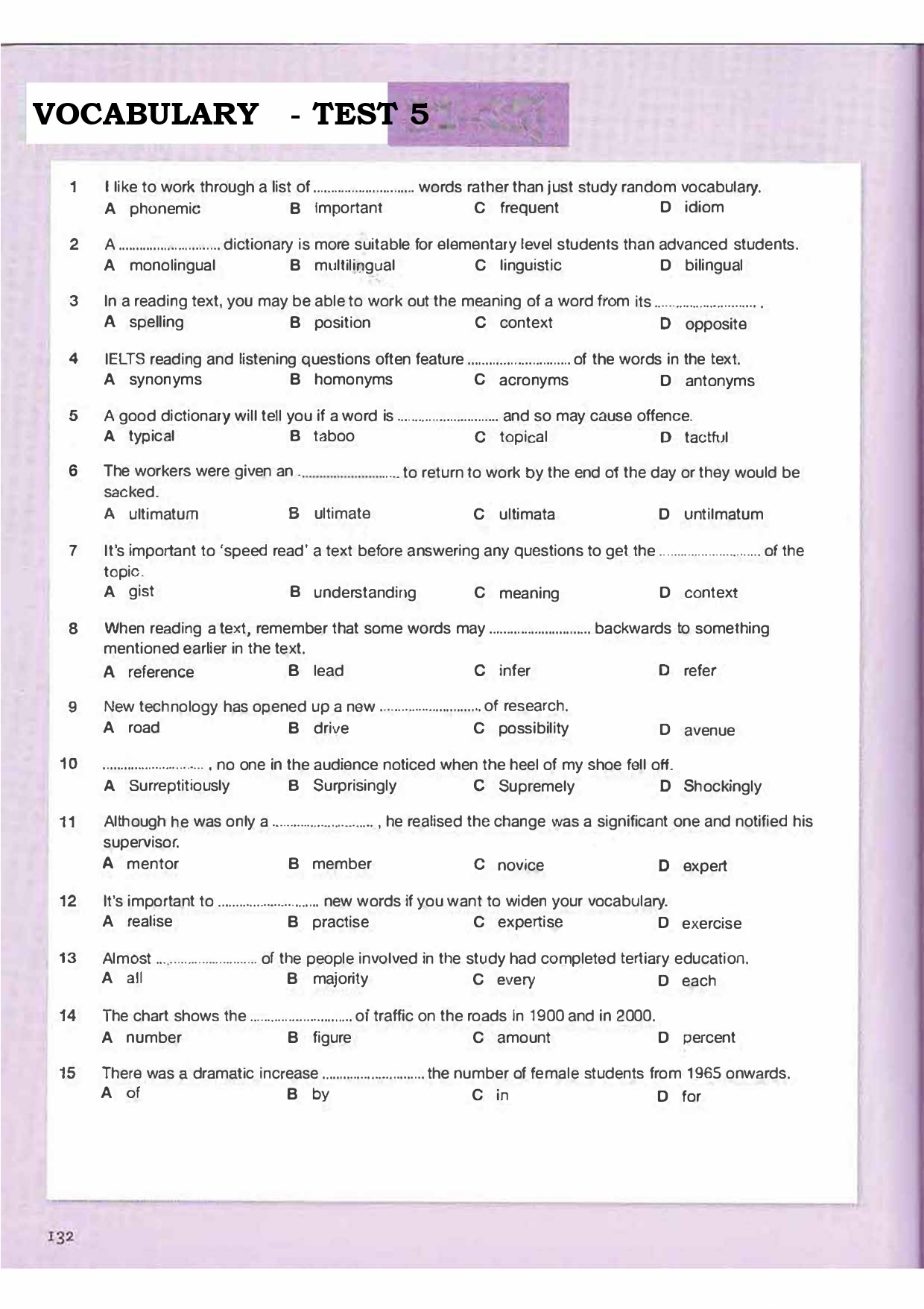 [tailieudieuky.com] Vocabulary tests for gifted students with key (13 pages)_page-0009
