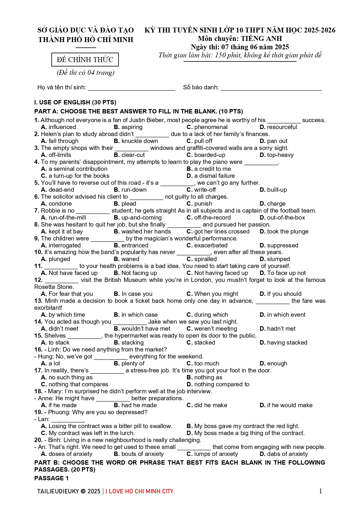 Đề Chuyên Anh TP HCM 2025-2026_page-0001