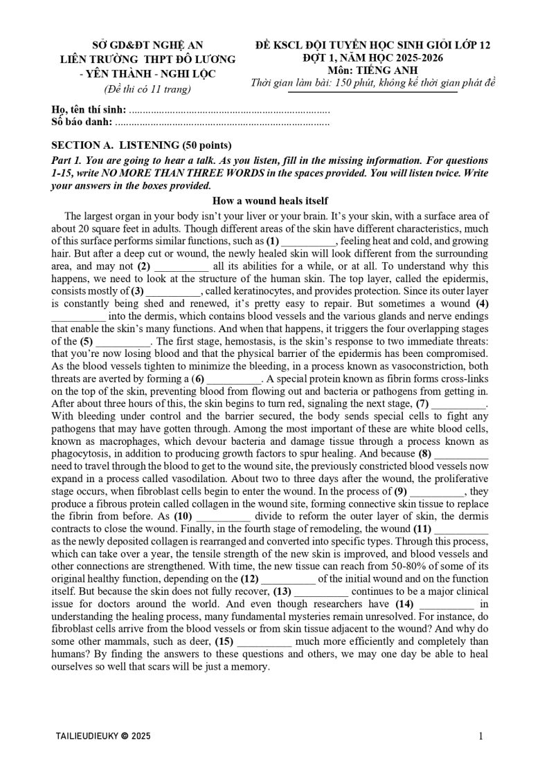 Đề HSG Tiếng Anh 12 2025-2026 liên trường Nghệ An_page-0001