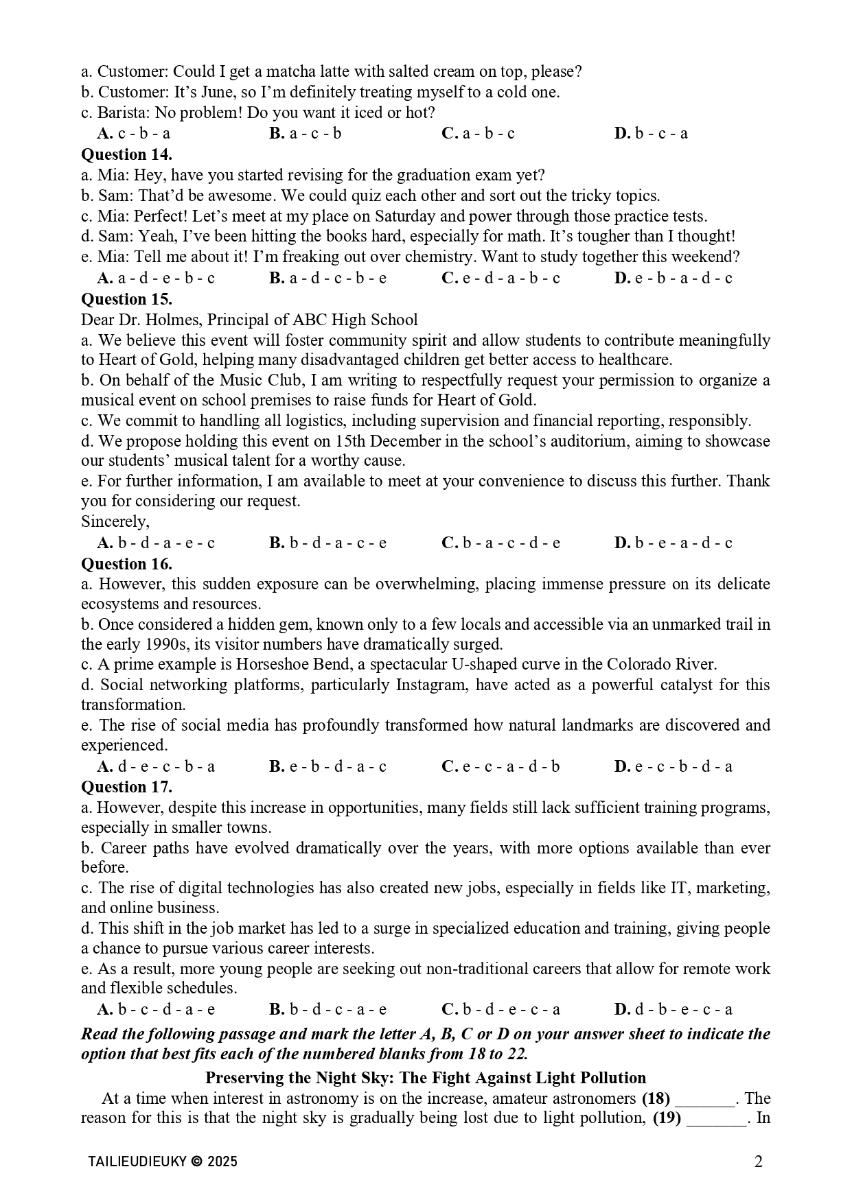 Đề thi thử Tốt nghiệp THPT 2026 Tiếng Anh Bắc Giang_page-0002