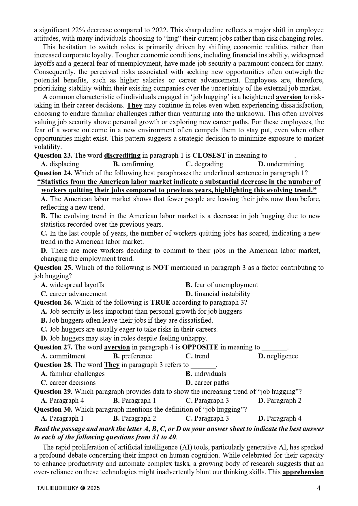 Đề thi thử Tốt nghiệp THPT 2026 Tiếng Anh Bắc Giang_page-0004