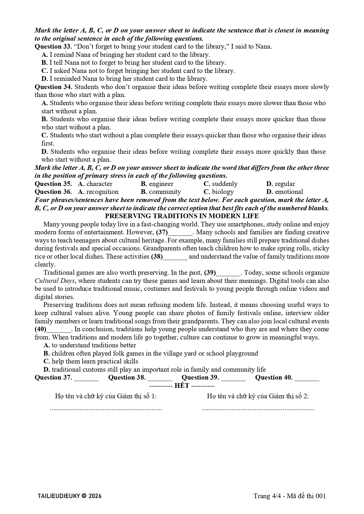 Đề Tiếng Anh vào 10 Hà Nội 2026-2027 - Mã đề 001 (pdf, word)_page-0004