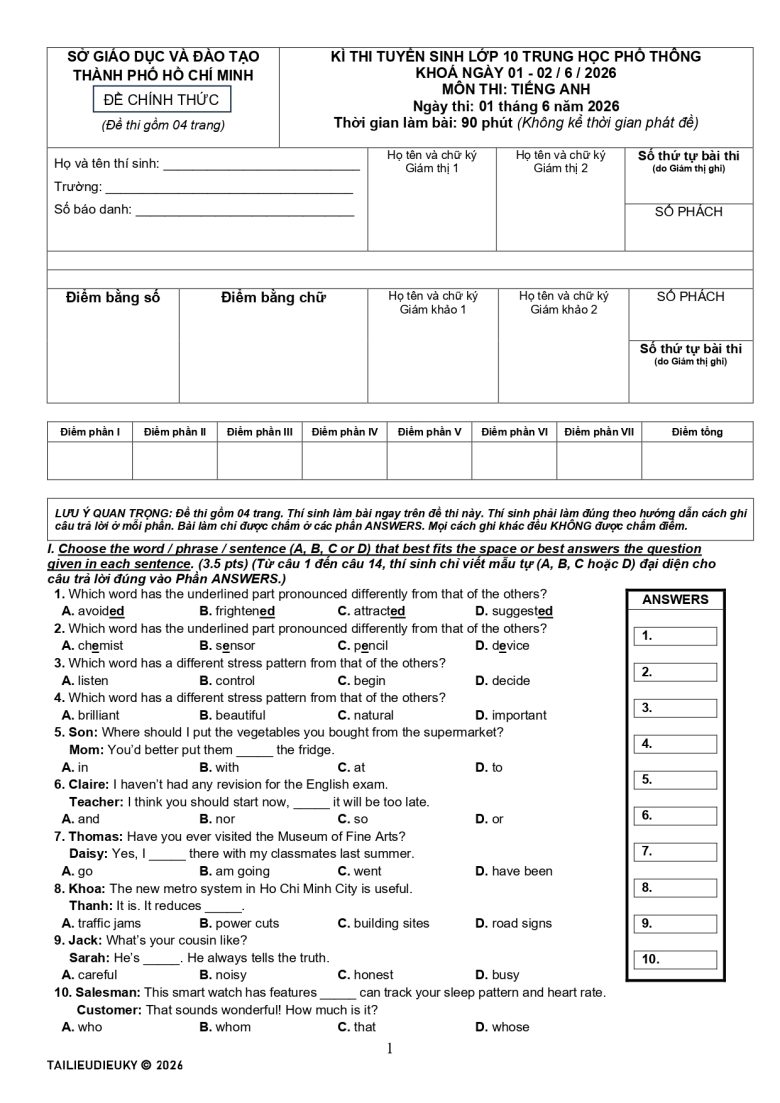Đề Tiếng Anh vào 10 TP HCM 2026-2027_page-0001
